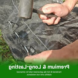 Set van 50 U-vormige grondankers, gegalvaniseerde pennen van 150 mm, ideaal voor tenten, onkruiddoek en kunstgras in de tuin — thumbnail 2