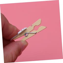 Houten Wasknijpers - Decoratieclips Fotoclips - Foto's Ophangen - Natuurlijk Bamboe Hout - 35 cm - Houtkleur — thumbnail 3