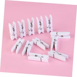 Houten Wasknijpers - Mini Klemmen Clips - Decoratie Ophangen - Natuurlijk Hout Vakmanschap - 2.5 cm Lengte - Natuurlijk — thumbnail 2