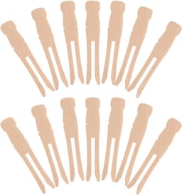 Houten Wasknijpers - Houten Knijpers Knutselclips - Was Ophangen Knutselen - Sterke Klemkracht - 200 Stuks - Khaki — thumbnail 1
