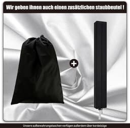 Droogmolenhoes Beschermhoes - Buitenhoes - Bescherming Buiten - Waterdicht Oxford Materiaal - 168 cm Hoog - Zwart — thumbnail 4