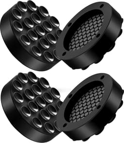 Anti-vibratie pads - Apparaat onderzetters - Stille werking apparaten - Sterke zuignappen - 4 stuks - Zwart — thumbnail 1