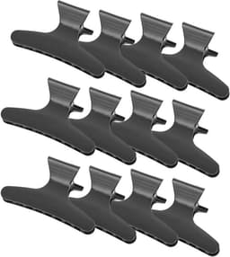 Haarklemmen Vlinder - Kappersclips Haarspeldjes - Haar Stylen - Antislip Handvat - 12 stuks - Zwart — thumbnail 1