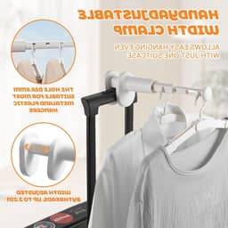 Camping Balkon Droogrek - Vouwbaar Wanddroogrek voor Kleding, Mini Wasdroger en Kledinghaak, Aluminium Uittrekbaar Droogrek — thumbnail 2