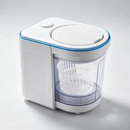 Mini Wasemmer - Opvouwbare Mand - Kleine Wascentrifuge - Sneldrogend Ontwerp - 16x16x12 cm - Wit — thumbnail 3