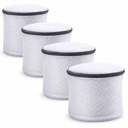 Waszak voor BH en Delicate Stoffen - Set van 5 stuks - Wasnet voor Wasmachine en Droger - 17 x 15 cm - Lingerie Waszak met Verborgen Rits - Anti-klit en Vormbehoud - Duurzame Bescherming voor Ondergoed - Ook Geschikt als Reis-opbergzak - Wit — thumbnail 1