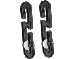 Waslijn Katrollen - Waslijn Spanners - Was Drogen - Voorkomt Uitslippen - 145 cm - Zwart