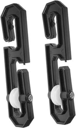 Waslijn Katrollen - Waslijn Spanners - Was Drogen - Voorkomt Uitslippen - 145 cm - Zwart — thumbnail 1