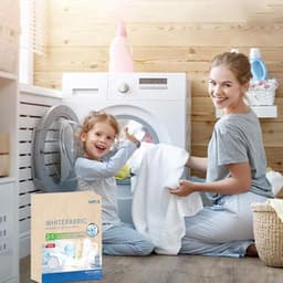 Wasmachine Textielverf - Kleurverfrisser Kleding - Kleding Opfrissen - Anti-Migratie Formule - 10 Vellen - Wit — thumbnail 3