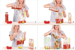 Baggy Rack Set - Zakhouder Keuken - Voedsel Voorbereiden - Handsfree Clips - 6 Stuks - Multicolor — thumbnail 4
