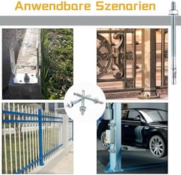 Boutanker Zware Belasting - Betonanker Metaal - Krachtige Montage - Corrosiebestendig Koolstofstaal - M10 x 100mm - Zilver — thumbnail 2
