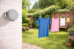 V&P Products® Uittrekbare Waslijn 15 Meter – Flexibele Roldrooglijn voor Binnen en Buiten – Inclusief Bevestigingsmateriaal - Grijs — thumbnail 2