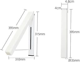 Opvouwbare Wand Kapstok, Uittrekbare Kapstok, Multifunctioneel Onzichtbaar Wasrek Haak Wand Kapstok van Roestvrij Staal Wandhaak voor Balkon, Hotel, Badkamer, Slaapkamer — thumbnail 3