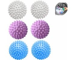 6 stuks wasballen voor de wasmachine - droogballen - wasballen voor de wasmachine - droogballen voor de wasdroger - herbruikbaar - voor het reinigen van kleding thuis — afbeelding 1
