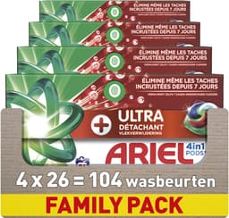 Ariel 4in1 Wasmiddel Pods +Ultra Vlekverwijderaar - 4 x 26 Wasbeurten — thumbnail 1