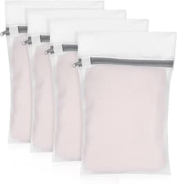 Set van 4 netwaszakken voor wasmachine, 30 x 20 cm, ideaal voor ondergoed, lingerie en sokken, wasnetten met ritssluiting — thumbnail 1