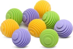 Herbruikbare Wasballen voor Wasmachine - 9 Stuks - Droogballen van Rubber en Siliconen - Verminder Kreukels en Plakproblemen, Verzorgt en Verzacht Textiel — thumbnail 1