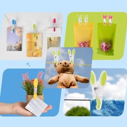 Multicolored Plastic Towel Clips - 48 Stuks Antislip Kledingknijpers voor Strandhanddoeken, Huishoudelijke en Buitengebruik Kledinghangers — thumbnail 3