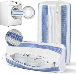 Waszakken voor schoenen, wasmachine, mesh waszakken met rits, herbruikbaar, voor effectieve reiniging van sportschoenen, veilig en duurzaam — thumbnail 1