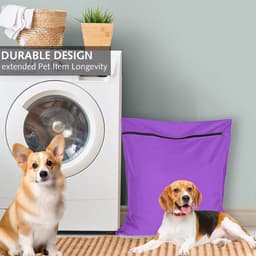 Pet Waszak - Waszak voor Dierenhaar - Verwijdert Haren - Grote Maat Ideaal voor Hond Kat Paard Konijn (Paars) — thumbnail 4