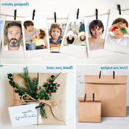 Houten Mini Clips - 100 Stuks Natuurlijke Kledingknijpers voor Foto's, Knutselprojecten en Decoratie — thumbnail 5