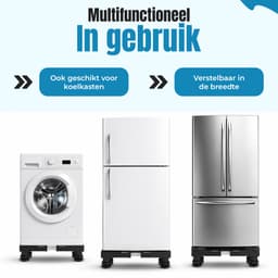 RaviSoll Wasmachine Verhoger – Ergonomisch Design – Voorkomt Rugklachten – Max. 200kg Draagkracht – Anti-Vibratie & Geluidsdempend – Universeel voor Witgoed – Zwart — thumbnail 2