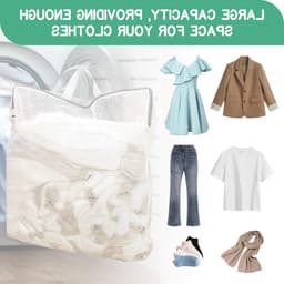 Wasmachine Wasnet Set van 4 Stuks, 50 x 60 cm, Herbruikbare Waszak voor Kleding, Grote Waszak met Handvat voor Delicate Kledingstukken en Reisgebruik — thumbnail 5