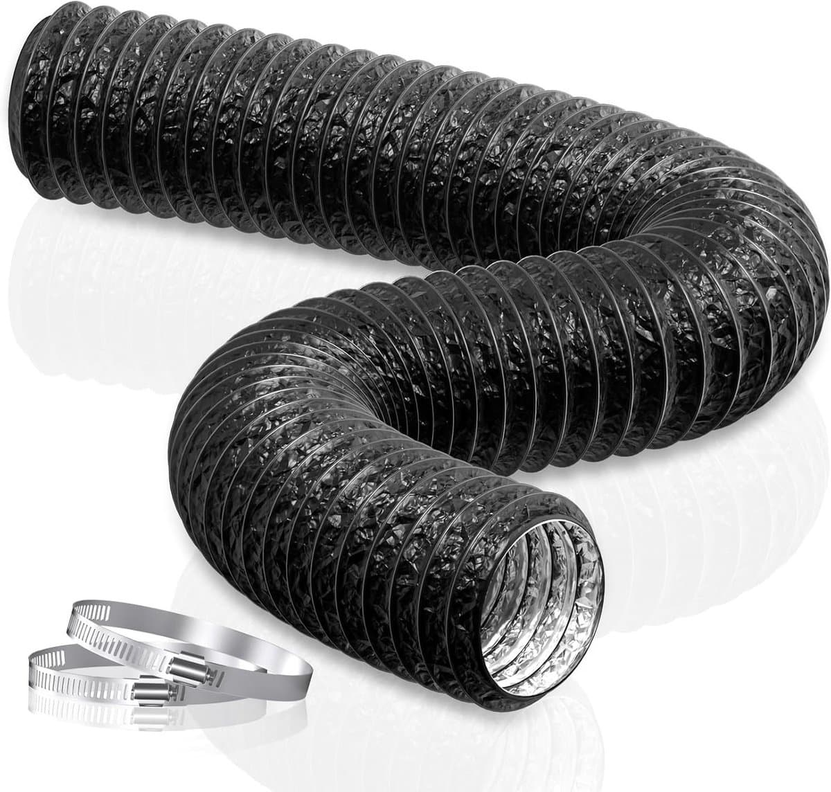 Dailygoods - HG Power 75 mm afvoerslang, 2,5 m, flexibele pvc-aluminium buis, ventilatieslang, geluidsgeïsoleerde aluminium flexibele slang, afvoerbuis voor groeitent, droger, mobiele airconditioning — afbeelding 1