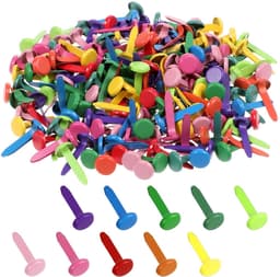 Jhubersproducts - Patroonzakklemmen - Kleurrijke brads - 200 stuks - Mini klemmen voor school en kantoor - Perfect voor scrapbooking en handwerk - Ide — thumbnail 1