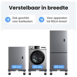 Wasmachine Verhoger - Geschikt voor Droger, Koelkast, Vaatwasser en Vriezer - Opbouwmeubel - Sokkel - Kast - Verstelbaar - Zwart - LUFT — thumbnail 3