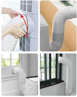 Dailygoods- Uitlaatslang Flexibel - Luchtafvoerslang - Afvoerslang Airco - Afzuigslang - 5,9 inch Diameter - Duurzaam Polypropyleen - Ventilatieslang — thumbnail 2