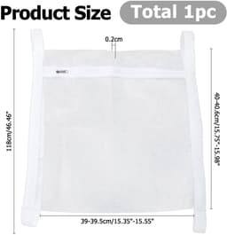 Dailygoods- Schoenwaszak Grote Honingraat - Waszakken voor Schoenen - Waszak voor Sneakers - Wasnet - Rits en Riem - 118 cm Lang — thumbnail 3
