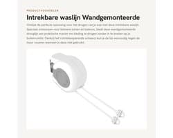 Dailygoods- Waslijn Uittrekbaar - Wanddroogrek - Inklapbaar - 13 Meter Touw - Voor Binnen/Buiten - Perfect voor Kleine Ruimtes - Drooglijn