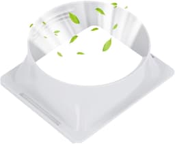 Dailygoods - Airconditioning - Draagbare airconditioning - Vierkant naar rond - Rood - Afvoerslang - Geschikt voor wasdroger - 150 mm — thumbnail 1