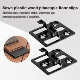 Dailygoods- Fixing Clamps RVS - WPC Clips - Onzichtbare Deck Beugel - Voor Bamboe Houten Vloer - 7-9 mm Hoogte - 100 Stuks - Terrasclips — thumbnail 5