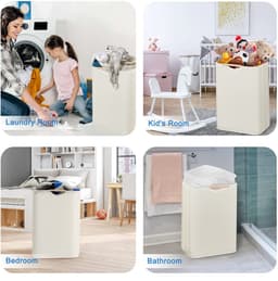 Dailygoods- Wasmand 60 Liter - Opvouwbaar - Beige - Multifunctioneel — thumbnail 5