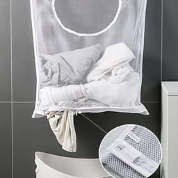 Dailygoods- Wasmand met deksel - Wasmand 3 vakken - Wassorteerder - Waszakken - Waterdicht - Ruime capaciteit 77x50cm - Waszak — thumbnail 5