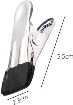 30 stuks klemmen - wasknijpers - afsluitklemmen - documentklemmen - metalen wasknijpers - antislip - roestvrij - afneembaar - herbruikbaar - opbergaccessoires - geschikt voor wasserij, badkamer, balkon (zwart, 5,5*2,3 cm) — thumbnail 2