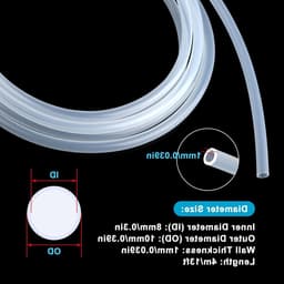 Flexibele Voedselveilige Siliconen Slang van 4m, 8mm ID x 10mm OD, Transparante Slang voor Water en Lucht, Ideaal voor Pompoenoverdracht en Tuinieren — thumbnail 5
