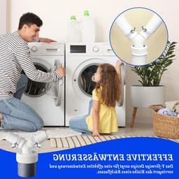 Dubbele Y-adapter voor afvoer met slangklem, aansluitingen van 18-24 mm en 40 mm buis, ideaal voor vaatwasser, wasmachine en droger (3 stuks) — thumbnail 4