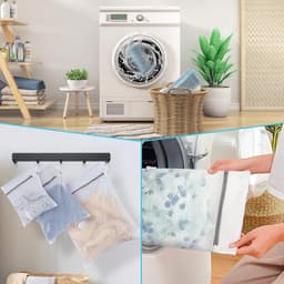 Waszakken voor schoenen en kleding, waterdichte microvezel, bescherming voor schoenen en delicate was, ideaal voor ondergoed en kleding — thumbnail 4