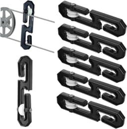 Kledinglijn Katrollen - Waslijn Spanners - Buiten Drogen - Verstelbaar Nylon - 6 Stuks - Zwart — thumbnail 1