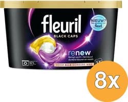 Fleuril - Renew Black Caps 15 Wasbeurten - 8 x 15 stuks - Voordeelverpakking