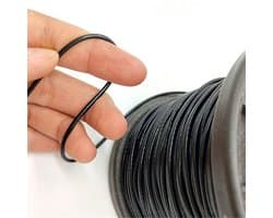 Kabel Draadkabel - Waslijn Staaldraad - Buiten Drogen - Weerbestendig PVC Deklaag - 20 Meter - Zwart