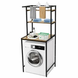 A.U.D Essentials - Wasmachine rek - Wasmachine kast - Wasmachine ombouw - Wasmachine en droger werkblad - 3 laags - Wit - 176.5 x 60 x 65 CM — thumbnail 2