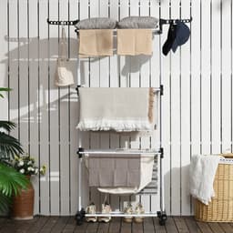 Innovastore Droogrek - Wasrek - Droogtoren - Droogrek inklapbaar - Kledingdroogrek - Binnen&Buiten - 70kg draagvermogen - Zilver — thumbnail 3