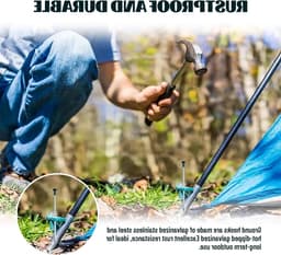 30 stuks grondankers voor zware belasting, 5 mm x 150 mm, anti-roest haringen voor onkruiddoek, tuinvlies en netten — thumbnail 3