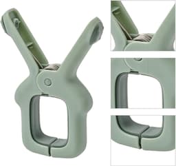 Grote Kledingspelden - Wasknijpers Klemmen - Kleding Drogen - Krachtig Winddicht - 5.5 cm Opening - Wit Groen — thumbnail 5
