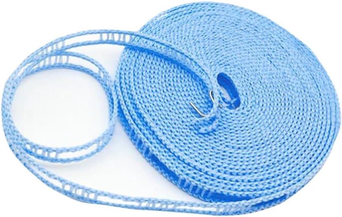 Waslijn - Droogtouw Kleding - Reizen Buiten - Winddicht Ontwerp - 10 Meter - Donkerblauw — afbeelding 1