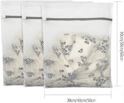 Waszakken, waszakken van mesh voor de wasmachine, 3-delige set waszakken van mesh, duurzaam wasnet, geschikt voor ondergoed, overhemden, jurken, damesblouses, sjaals en speelgoed,l, 50*60cm — thumbnail 5